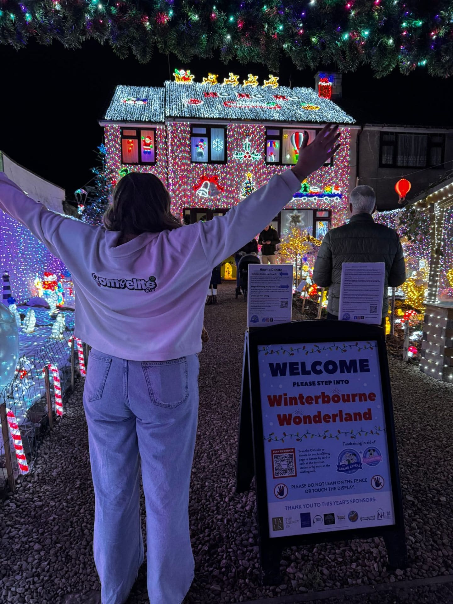 Compelite Pro at Winterbourne Wonderland — a Christmas lights display in South Gloucestershire raising money for charity